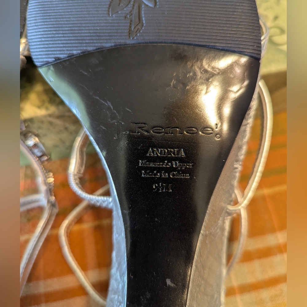 J Renee Silver Strappy Heels - Picture 7 of 9